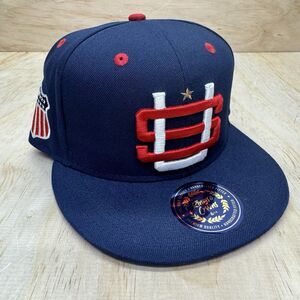 NEW USA Rings Crwns United States Country Pride Fitted Cap Hat Blue sz 6 7/8